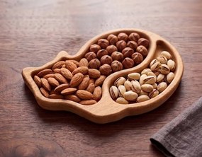 AMADEA Drevená miska mačka, masívne drevo, veľkosť 21 cm, český výrobok