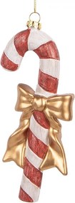 Bielo-červená závesná dekorácia lízatko Candy Cane - 8*3*18 cm