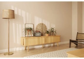 TV stolík v dekore duba v prírodnej farbe 178x50x40 cm Rove – Woodman