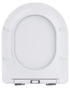 Gamma Magro, toaletné WC sedátko 438x361mm z duroplastu s pomalým zatváraním, biela, GMA-MAGRO