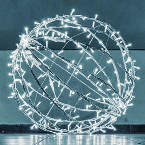 DECOLED LED světelná koule, ledově bílá, pr. 80 cm