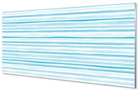 Sklenený obraz modré pruhy 125x50 cm