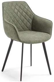 Kaki jedálenské stoličky z imitácie kože v súprave 2 ks Amira – Kave Home