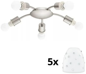Eglo - LED Stropné svietidlo MY CHOICE 5xE14/4W/230V chróm/biela