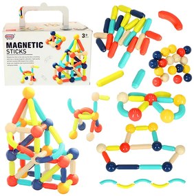 KIK Magnetické kocky pre malé deti 64 kusov v krabici