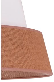 Duolla - Luster na lanku GALAXY 1xE27/15W/230V pr. 50 cm hnedá/biela