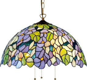 Luster do obývačky Tiffany Premium AMAZONIT Ø50 3*E27