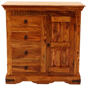 furniture-nabytek.cz - Masivní komoda z dřeva palisandr 90x90x45