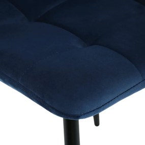 Jedálenská stolička zamatová, modrá CT-281 BLUE4