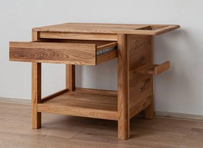 PROXIMA.store - Masívny dubový stolík na noviny - GIALO FARBA: dub