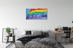 Obraz canvas farebné vlajky 140x70 cm