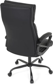 Kancelárske kreslo PEDRO — ekokoža, čierna