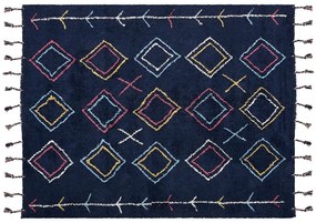 Bavlnený koberec 160 x 230 cm čierny CORUM Beliani