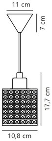 Nordlux - Luster na lanku HOLLYWOOD 1xE27/60W/230V