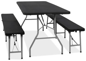 Skladací stôl 180x74x74 cm s lavicami SPRINGOS GF0098