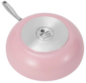 Elmich Nepriľnavá keramická Wok panvica Vital Ø 28 cm - ružová