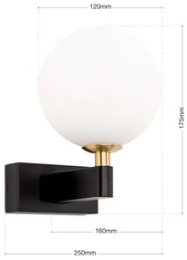 Orion WA 2-1375/1 - Kúpeľňové nástenné svietidlo MARA 1xG9/20W/230V IP44 čierna