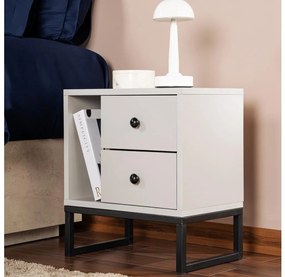 Nočný stolík GLIMMER 50x45,2 cm šedá/čierna