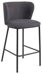 Tmavosivá barová stolička (výška sedadla 65 cm) Ciselia – Kave Home