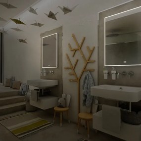 NIMCO ZP 13002VX - LED Kúpeľňové podsvietené zrkadlo 3000-6500K 80x60 cm IP44