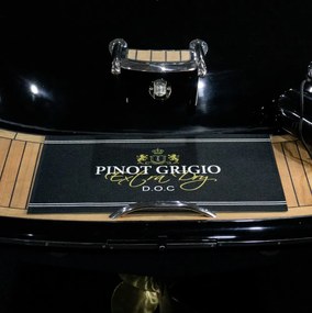 Čierna podlahová rohožka Pinot Grigio wine - 75 * 50 * 1cm