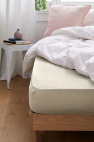 Napínacia plachta z česanej bavlny, nadmerná veľkosť, krémová