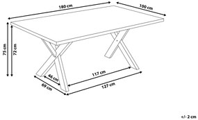 Jedálenský stôl 180 cm x 100 cm čierny LISALA Beliani