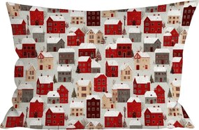Bavlnená obliečka na vankúš MERRY VILLAGE 50x70 cm, farebná