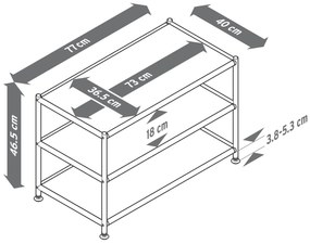 Kovový konferenčný stolík »CN3«, otvorený, sivý