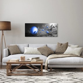 Obraz tmavo modrých gulí (120x50 cm)