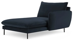 Tmavomodrá zamatová leňoška (pravý roh) Vienna – Cosmopolitan Design