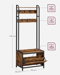 Vešiakový stojan s botníkom HSR425B01