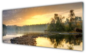 Obraz plexi Jazero kamene krajina 125x50 cm
