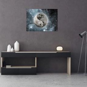 Sklenený obraz - Vesmírna rovnováha (70x50 cm)