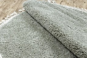 Dywany Łuszczów, Kusový koberec Berber 9000 green kruh, 160x160 (priemer) kruh, zelená, obývacia izba