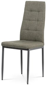 Jídelní židle, potah lanýžová látka, kov antracitový matný lak
