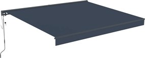 Elektrická markíza s LED osvetlením BestBerg BBSU-EL395CG / 395 × 300 cm / sivá