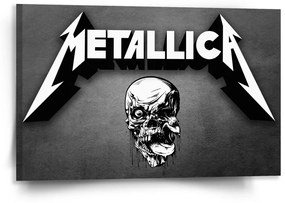 Sablio Obraz METALLICA Lebka Sivá - 120x80 cm