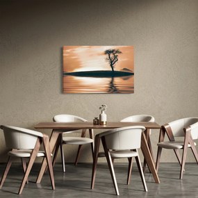 Obraz stromu na ostrove (90x60 cm)