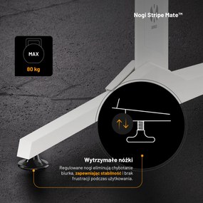 Biely herný a kancelársky stôl X-Mate 160 x 75 x 75 cm Doablo Chairs