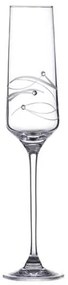 Diamante Spiral Swarovski poháre na sekt 190 ml