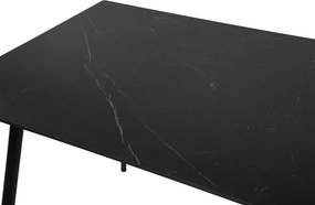 Noela Jedálenský set CERAMON 140 čierny + 6x stolička SIENA sivá