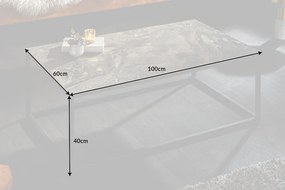 Konferenčný stolík Symbiosis 100cm mramorový vzhľad keramika