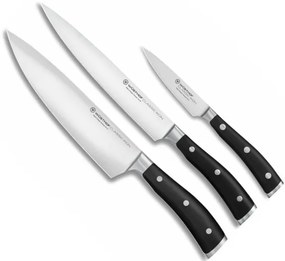 Wüsthof - Sada kuchynských nožov CLASSIC IKON 3 ks čierna