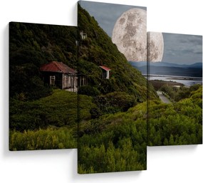 Obraz krajiny s mesiacom (90x60 cm)