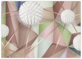 Obraz - 3D Abstrakcia v pastelových farbách (70x50 cm)