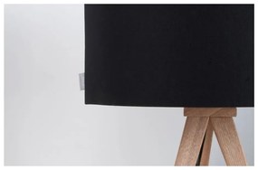 Čierna stolová lampa Zuiver Tripod Wood