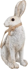 Decorative Figurine Rabbit 14x10x26 Cm Grey Plastic - 14*10*26 cm
