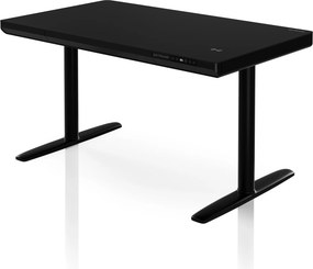 Elektrický písací stôl sit-stand so zásuvkou a bezdrôtovou nabíjačkou Qi čierny, 1200 mm: ELLIS