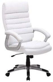 Kancelárska stolička Q-087, 66x115x50, biela ekokoža